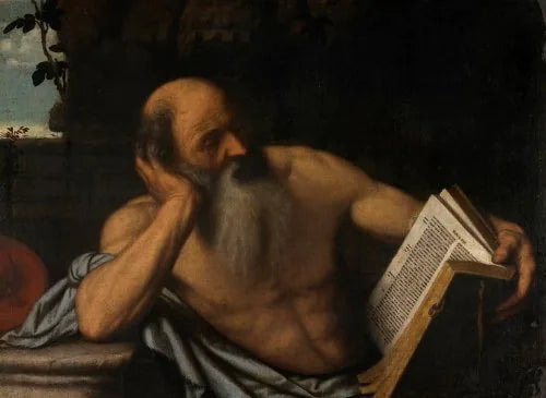 San Girolamo in meditazione (Il Moretto) - Alessandro Bonvicino