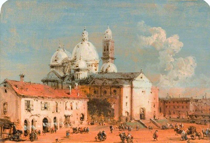 San Giustina du Prato della Valle, Padoue - Francesco Guardi image 1 reproduction d’œuvre d’art à l’huile