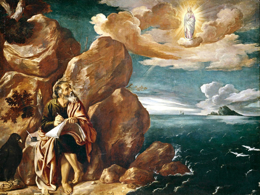San Juan Evangelista en Patmos - Pedro Orrente