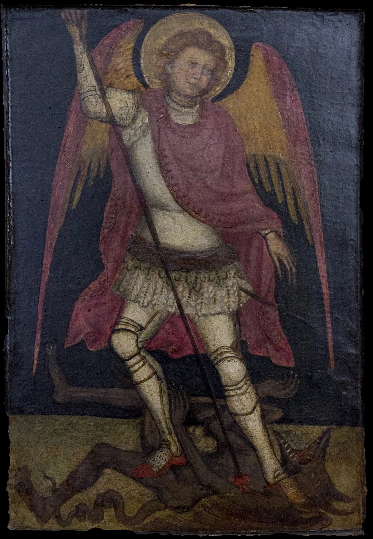 San Michele Arcangelo combat contre Satana - Guariento di Arpo image 1 copie de tableau peinte à la main