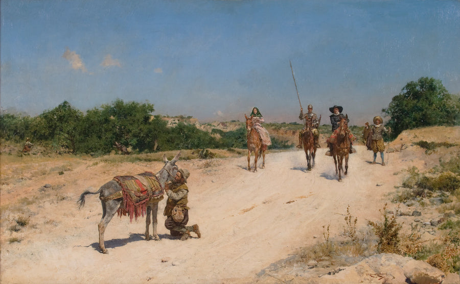 Sancho Panza récupère son âne perdu - José Moreno Carbonero