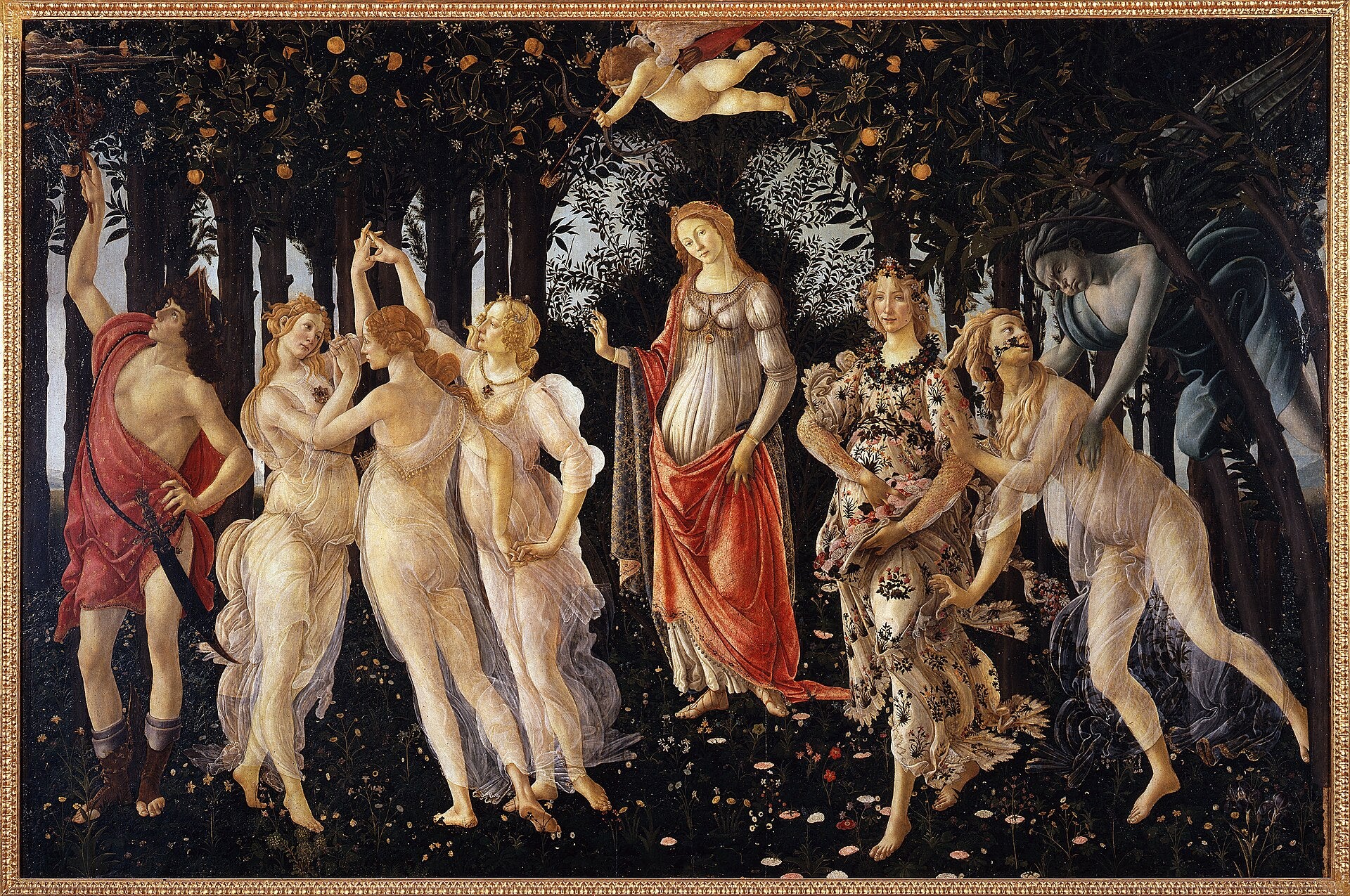 Le Printemps, avec nymphes et Grâces - Sandro Botticelli
