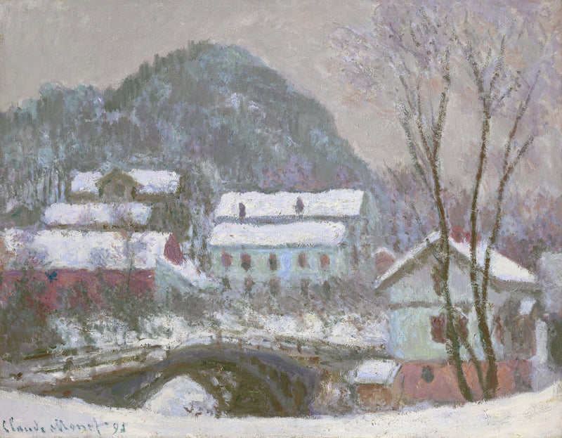 Сандвікен, Норвегія, ефект снігу W1398 - Клод Моне