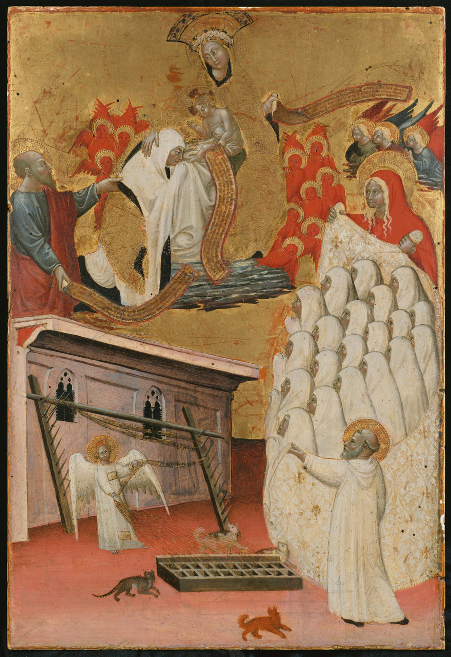 Santa Francesca Romana vêtue par la Vierge - Antonio del Massaro da Viterbo