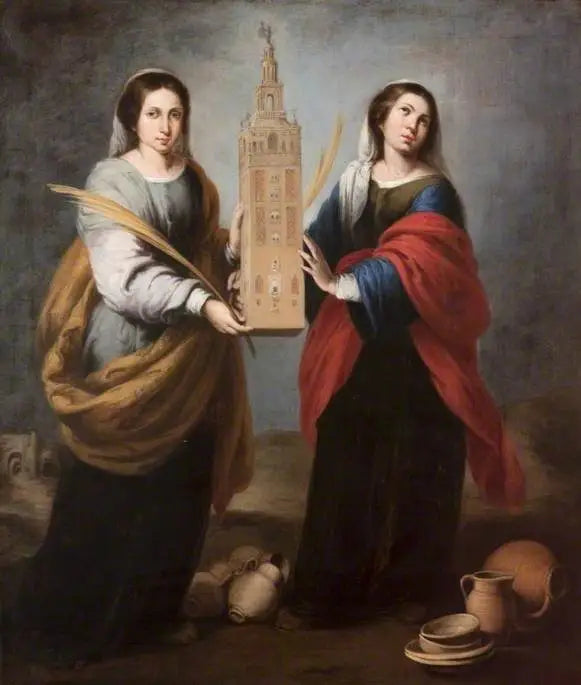 Santa Justa et Santa Rufina - Bartolomé Esteban Murillo image 1 copie de tableau peinte à la main