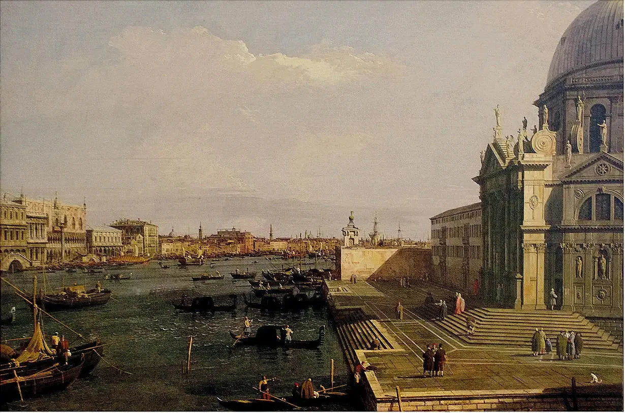 Santa Maria della Salute et la Riva degli Schiavoni, Venise - Canaletto image 1 reproduction de peinture à l’huile
