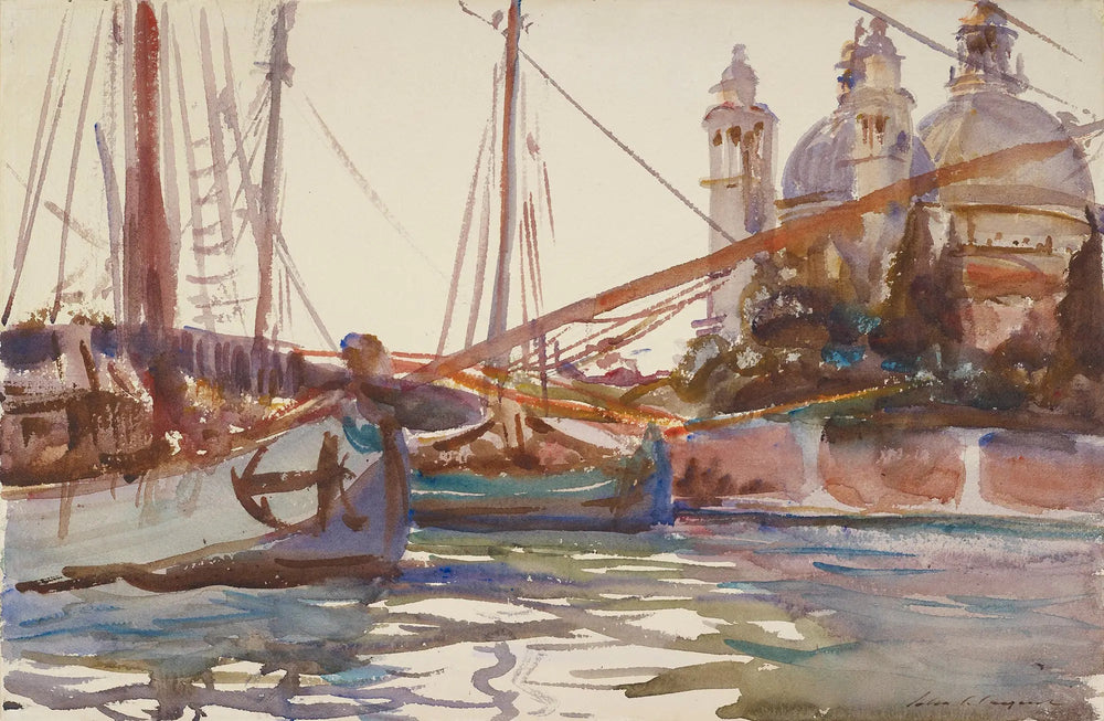 Santa Maria della Salute, Venise - John Singer Sargent image 1 copie peinte à la main à l’huile