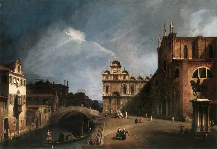 Santi Giovanni et Paolo et la Scuola di San Marco - Canaletto image 1 reproduction de peinture à l’huile