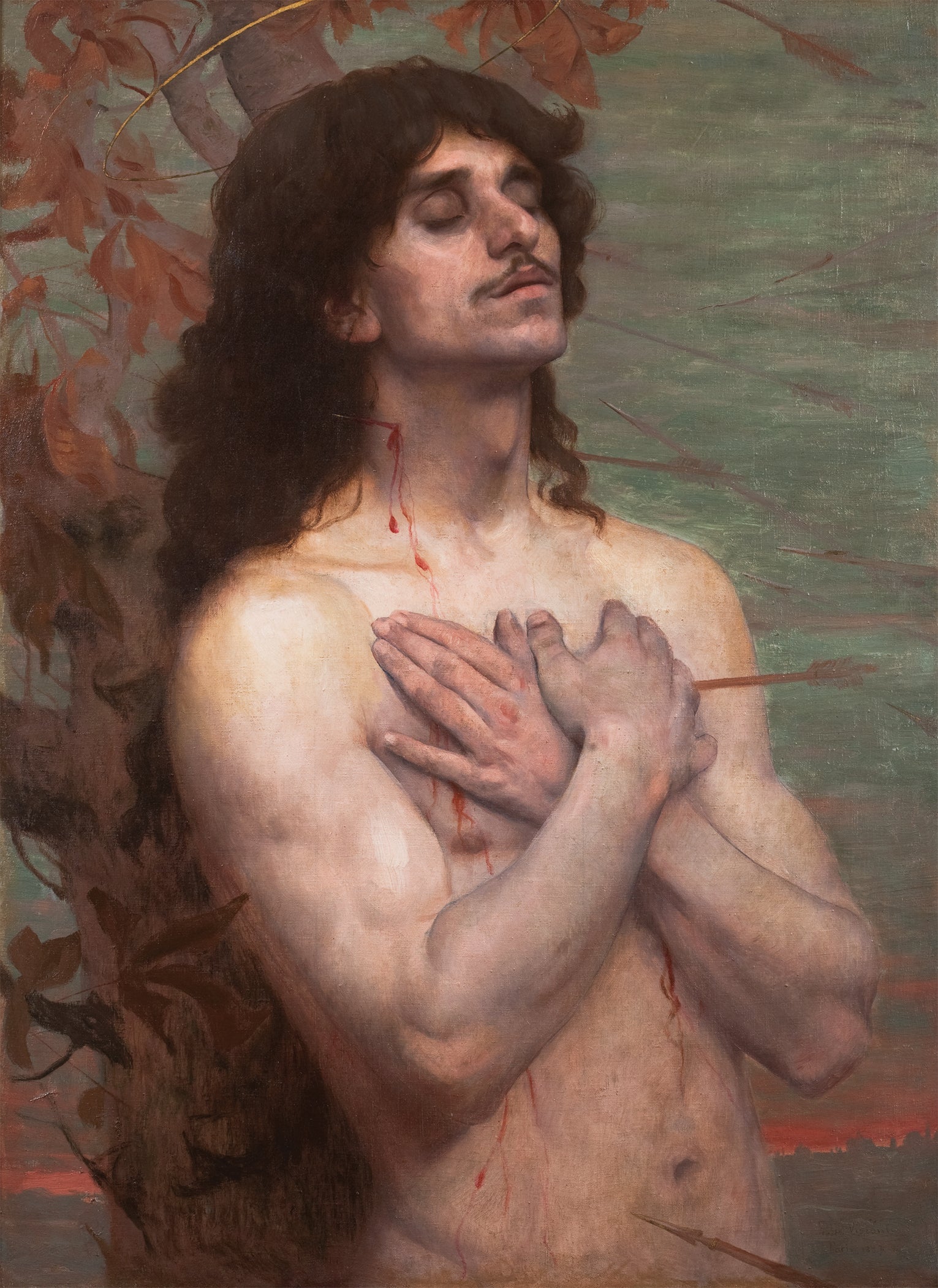São Sebastião - Estudo para “Recompensa de São Sebastião” - Eliseu Visconti image 1 copie de tableau peinte à la main
