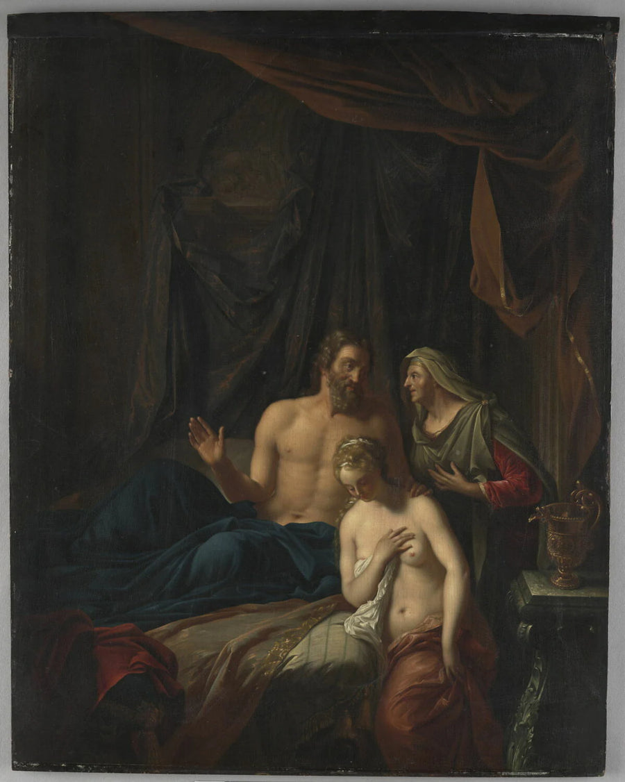 Sarah présente Agar l’Égyptienne à Abraham pour qu’elle donne à ce dernier un enfant - Adriaen van der Werff