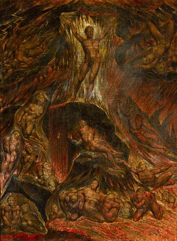 Satan appelant ses légions (extrait du « Paradis perdu » de John Milton) - William Blake image 1 reproduction d’œuvre d’art à l’huile