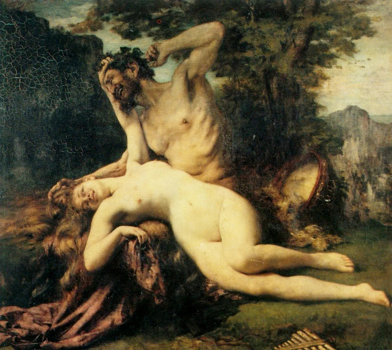 Satyre et Ménade - Henri Gervex image 1 copie peinte à la main à l’huile
