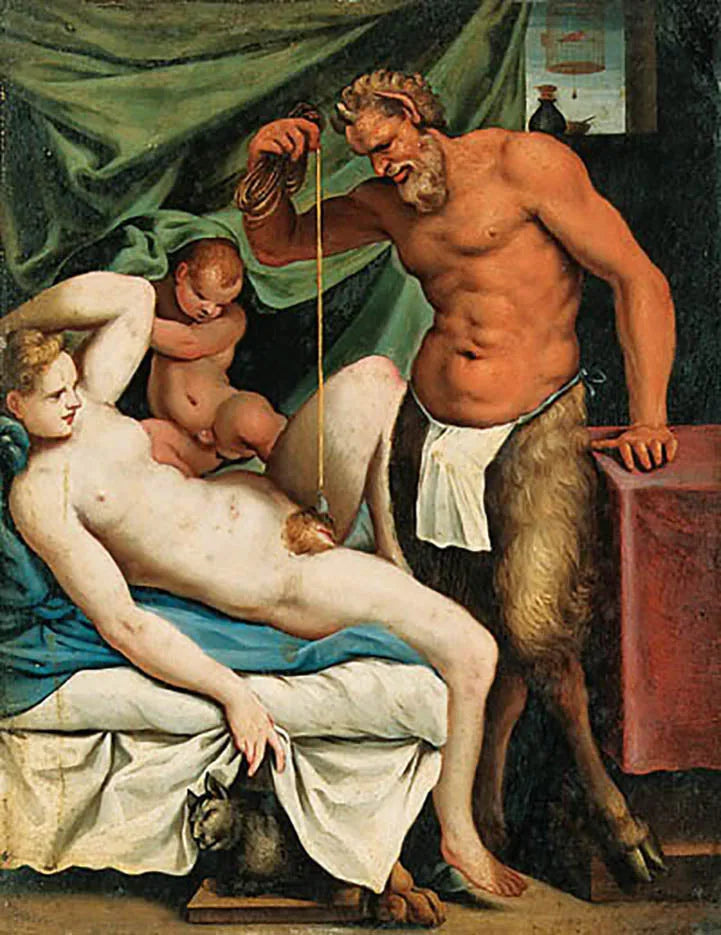 Satyre Maçon - Agostino Carracci image 1 reproduction réalisée par Alpha Reproduction