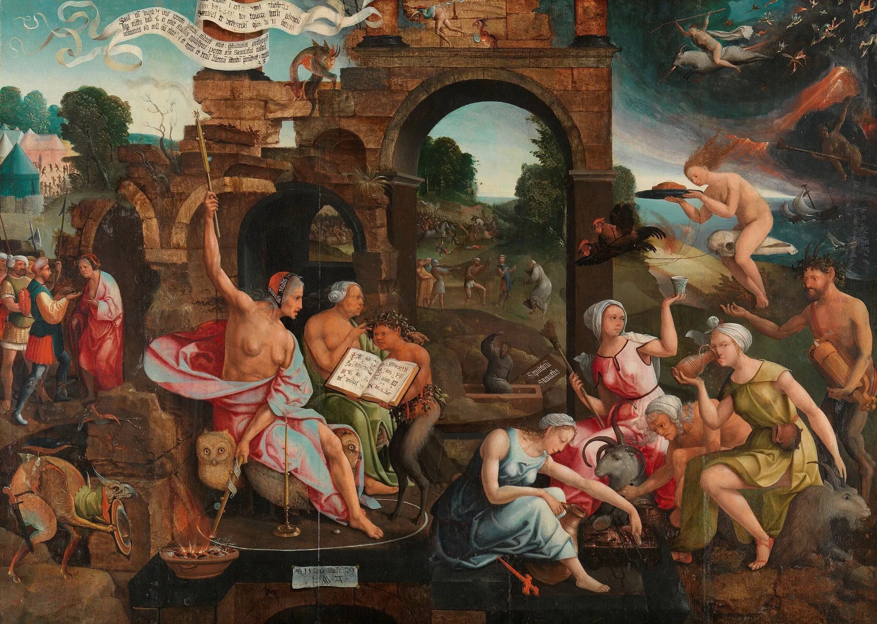 Saül et la sorcière d'Endor - Jacob Cornelisz van Oostsanen image 1 reproduction d’œuvre d’art à l’huile
