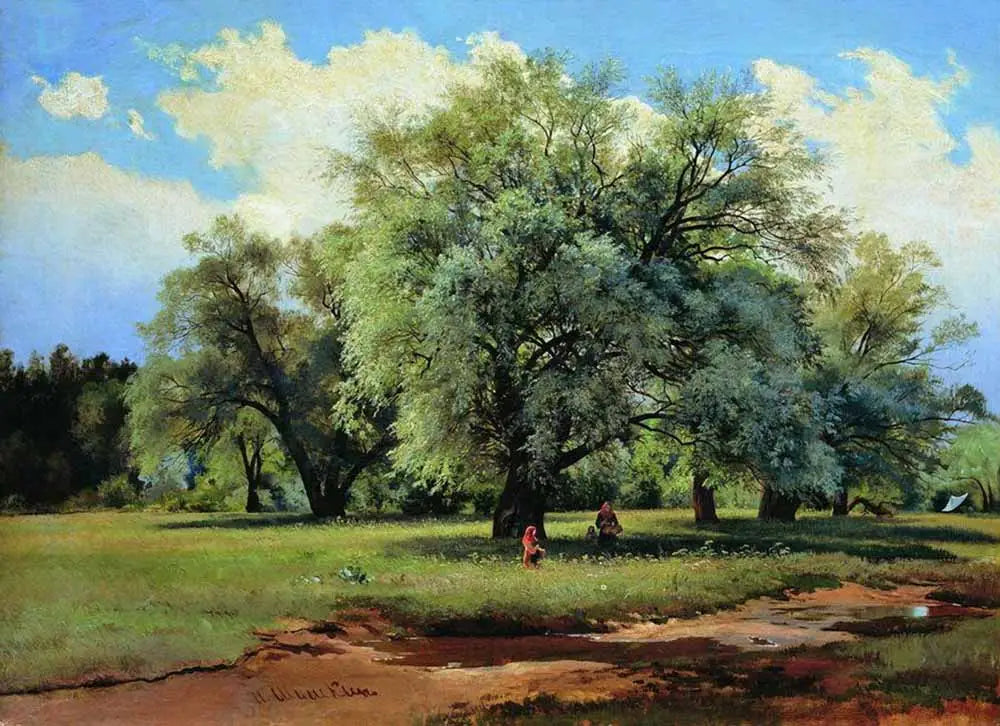 Saules illuminés par le soleil - Ivan Chichkine image 1 tableau peint à l’huile sur toile