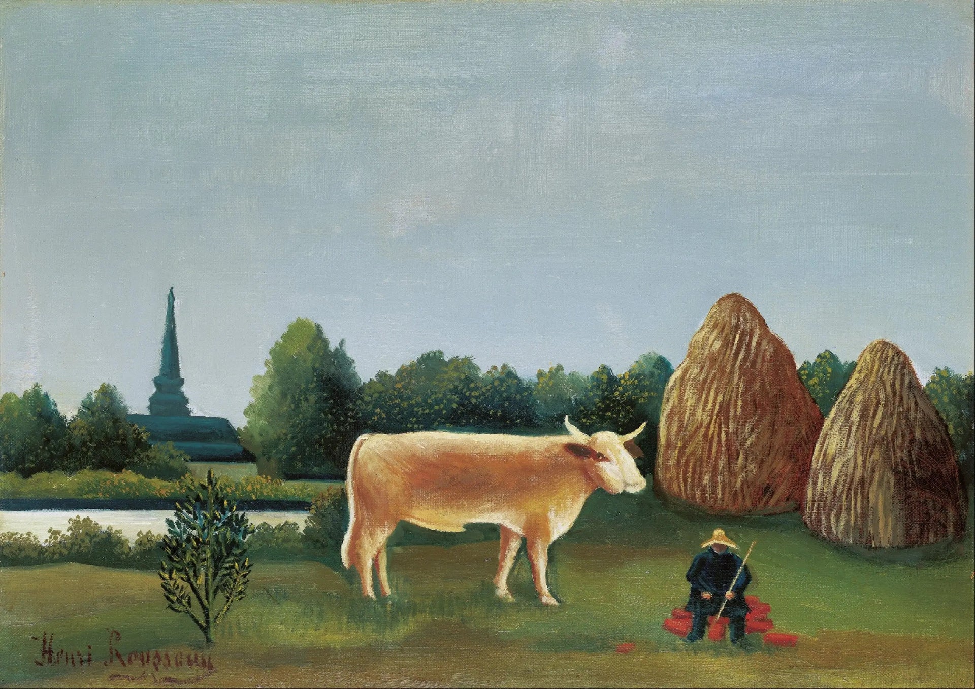 Scène à Bagneux, en périphérie de Paris - Henri Rousseau image 1 tableau peint à l’huile sur toile