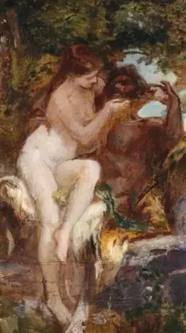 Scène amoureuse - Franz von Stuck image 1 reproduction de peinture à l’huile