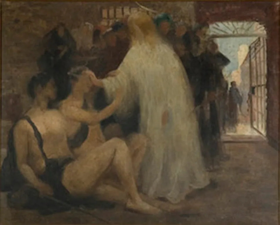 Scène biblique - Jésus curando cegos - Eliseu Visconti image 1 reproduction de peinture à l’huile