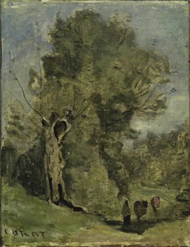 Scène boisée - Jean-Baptiste Camille Corot image 1 tableau peint à l’huile sur toile
