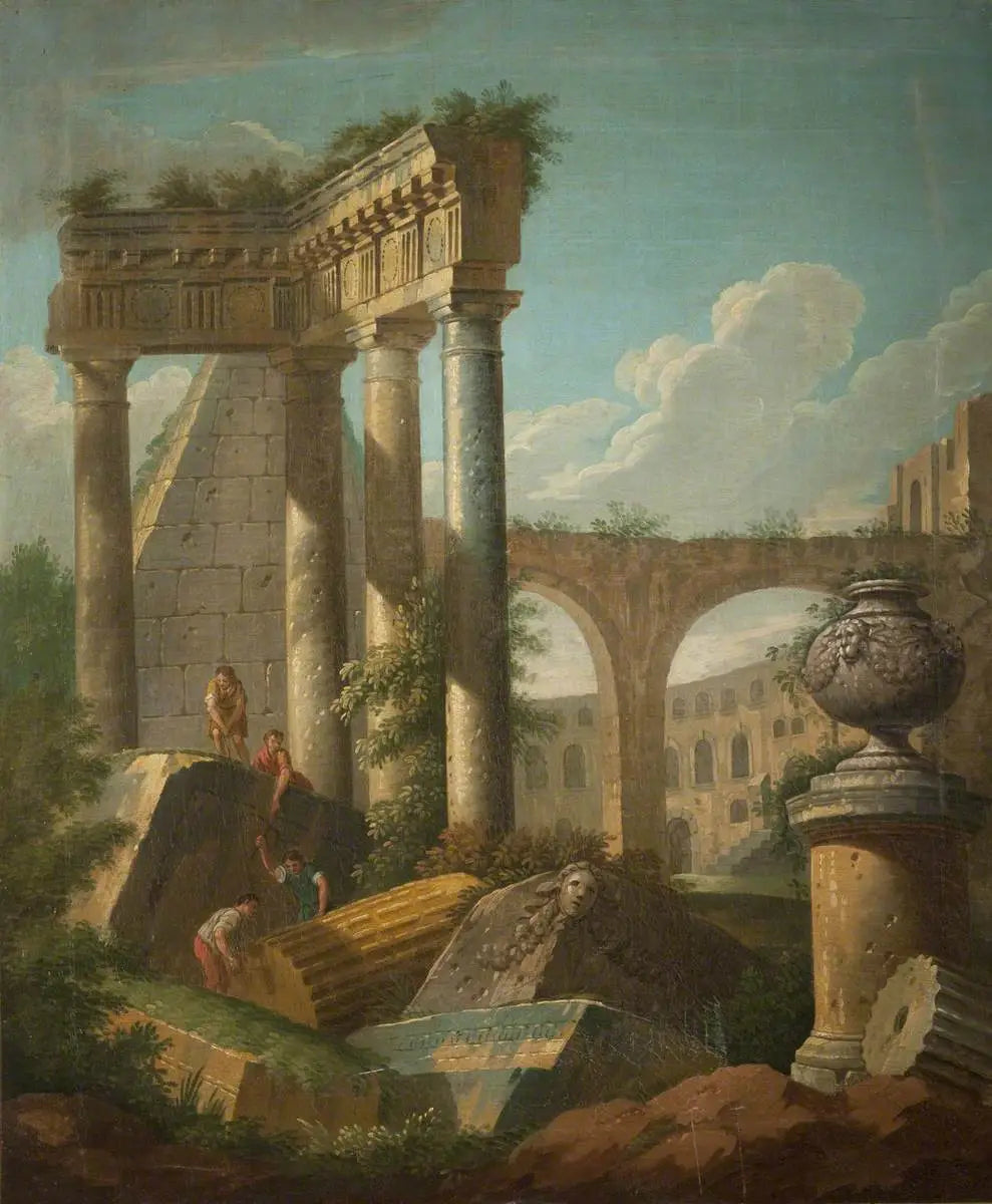 Scène classique (Temple en ruine) - Giovanni Paolo Panini image 1 reproduction réalisée par Alpha Reproduction