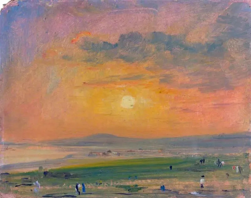 Scène côtière à Brighton, soirée - John Constable image 1 reproduction de peinture à l’huile