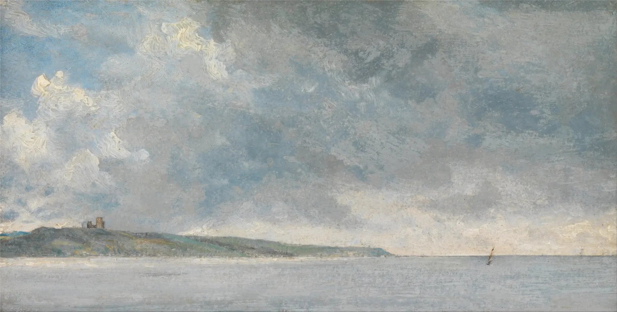 Scène côtière avec falaise - John Constable image 1 tableau peint à l’huile sur toile