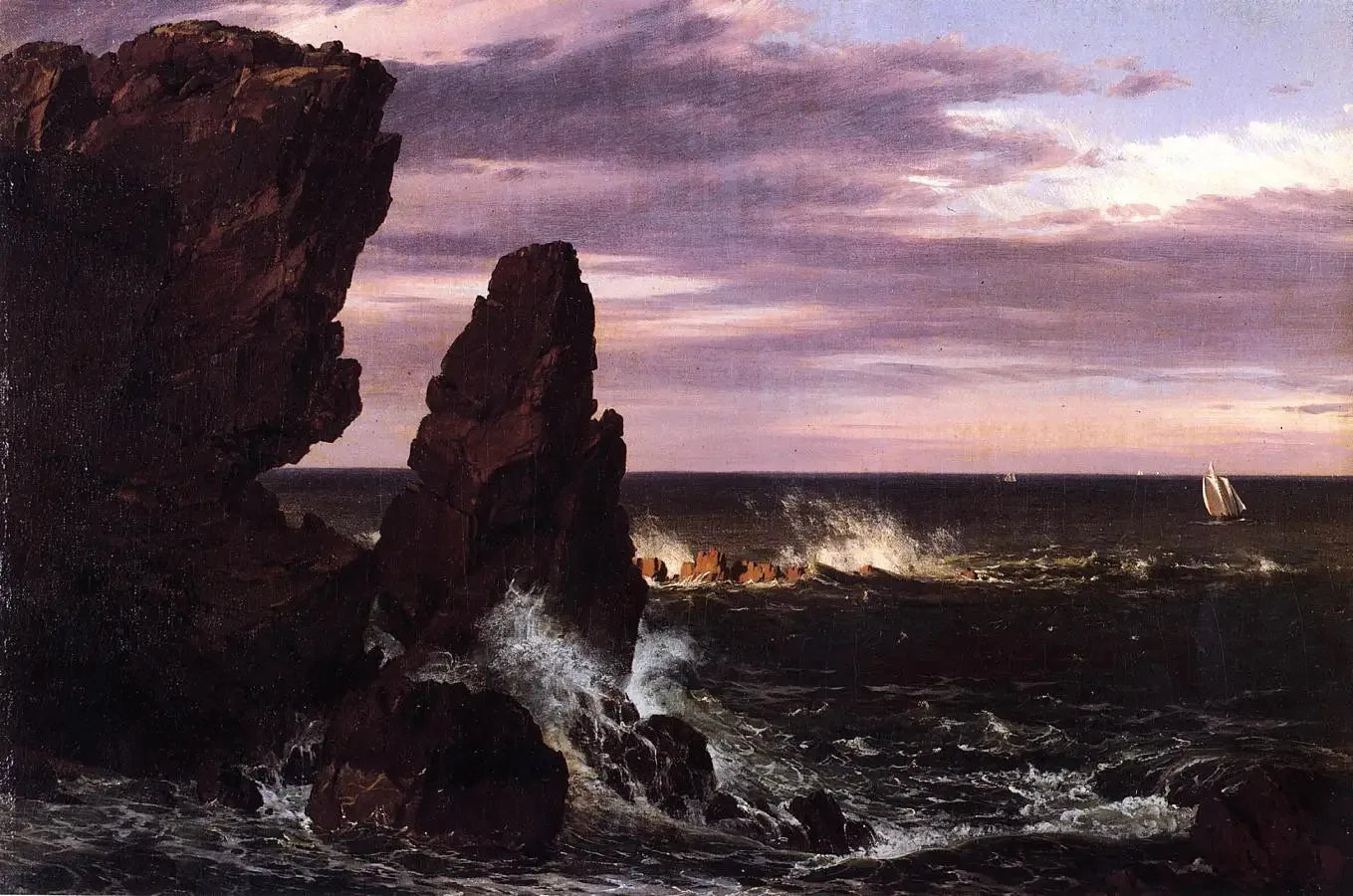 Scène côtière - Frederic Edwin Church image 1 reproduction réalisée par Alpha Reproduction