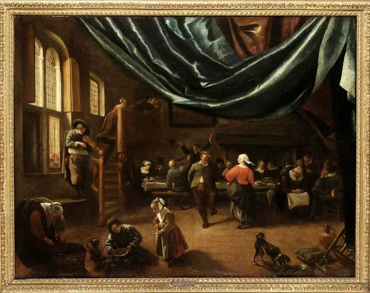 Scène d'auberge - Jan Steen image 1 reproduction d’œuvre d’art à l’huile