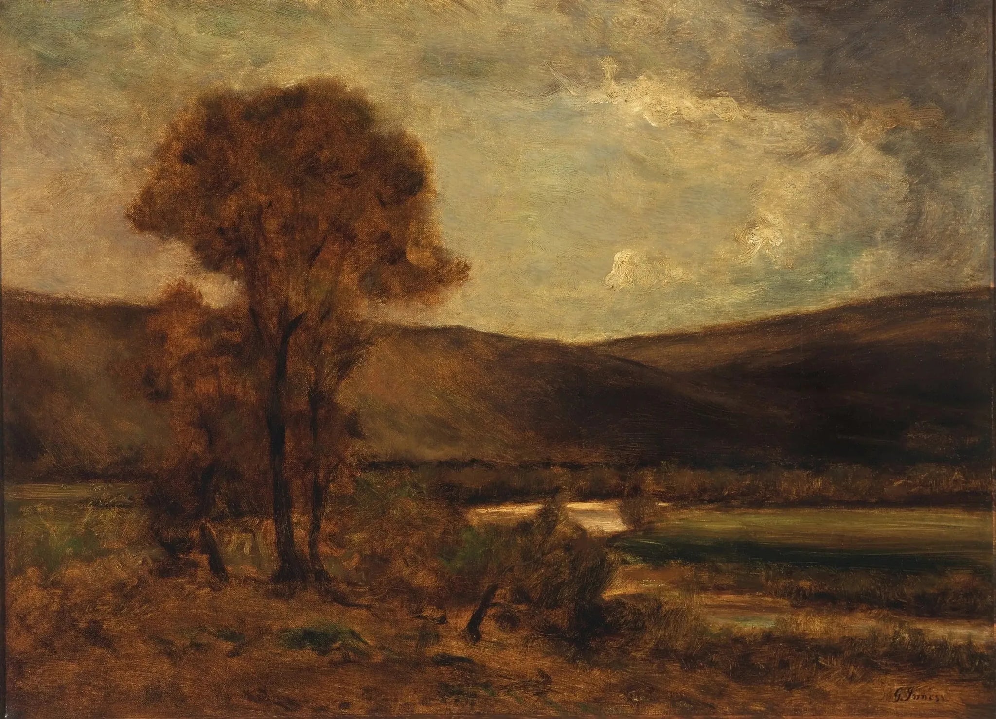Scène d'automne - George Inness image 1 reproduction artisanale de tableau