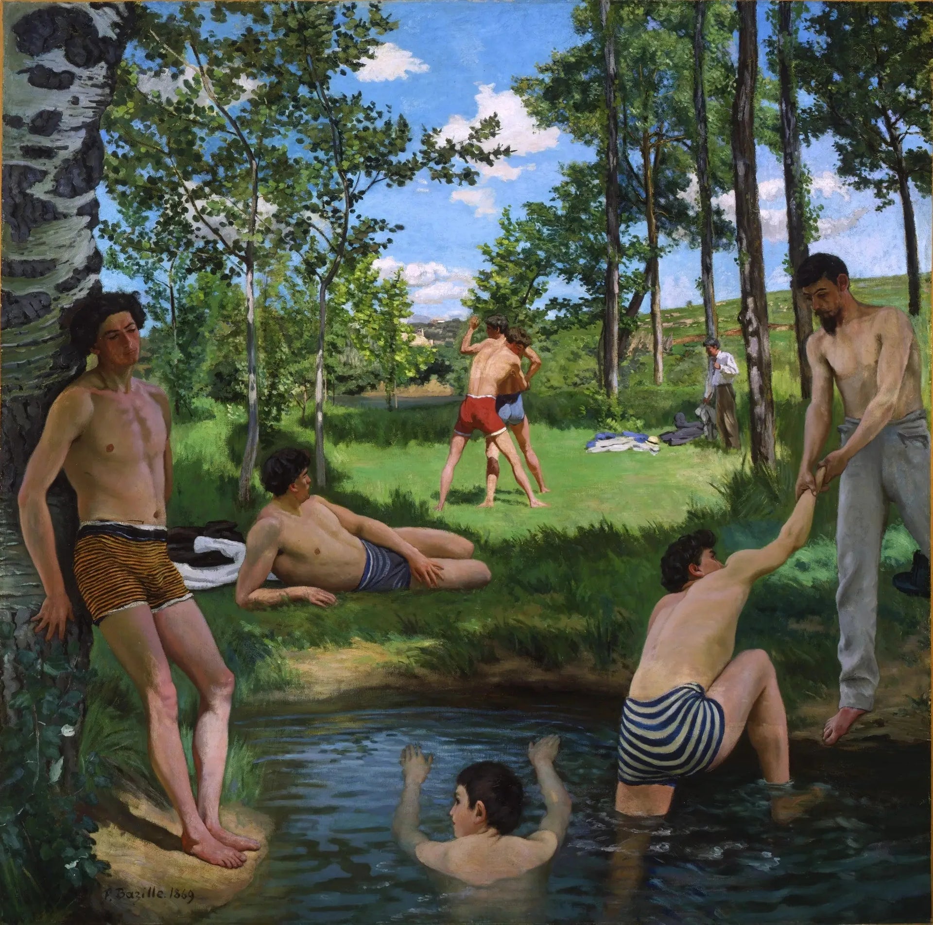 Scène d’été - Frédéric Bazille image 1 tableau peint à l’huile sur toile