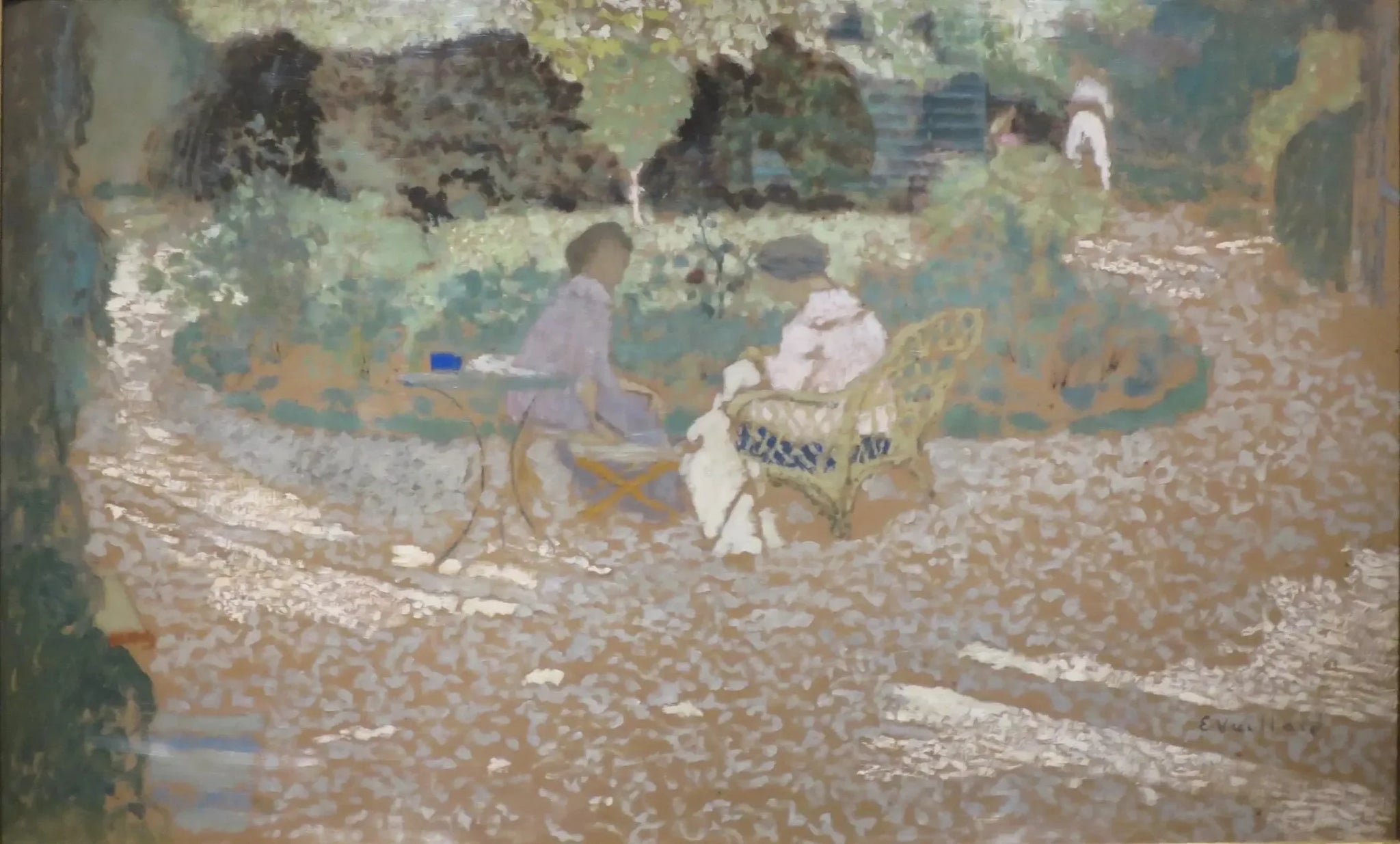 Scène dans un jardin - Édouard Vuillard image 1 copie de tableau peinte à la main