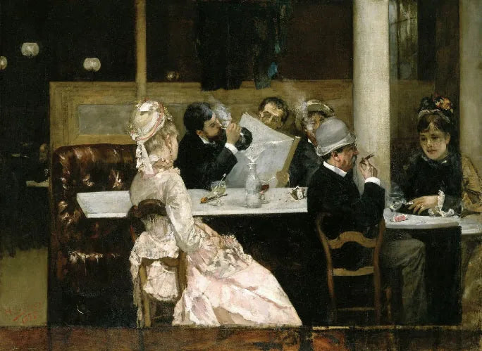 Scène de café à Paris - Henri Gervex image 1 reproduction d’œuvre d’art à l’huile