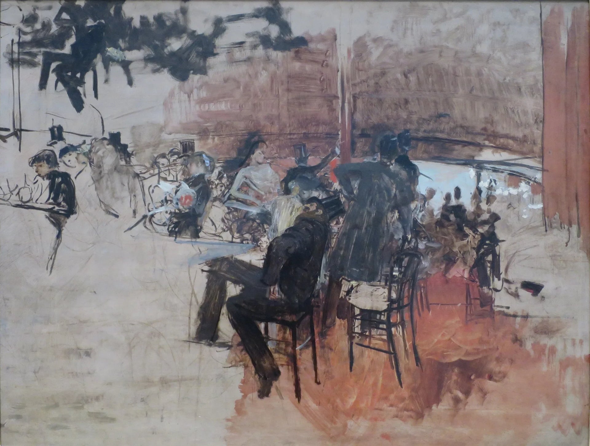 Scène de café - Giovanni Boldini image 1 reproduction de peinture à l’huile