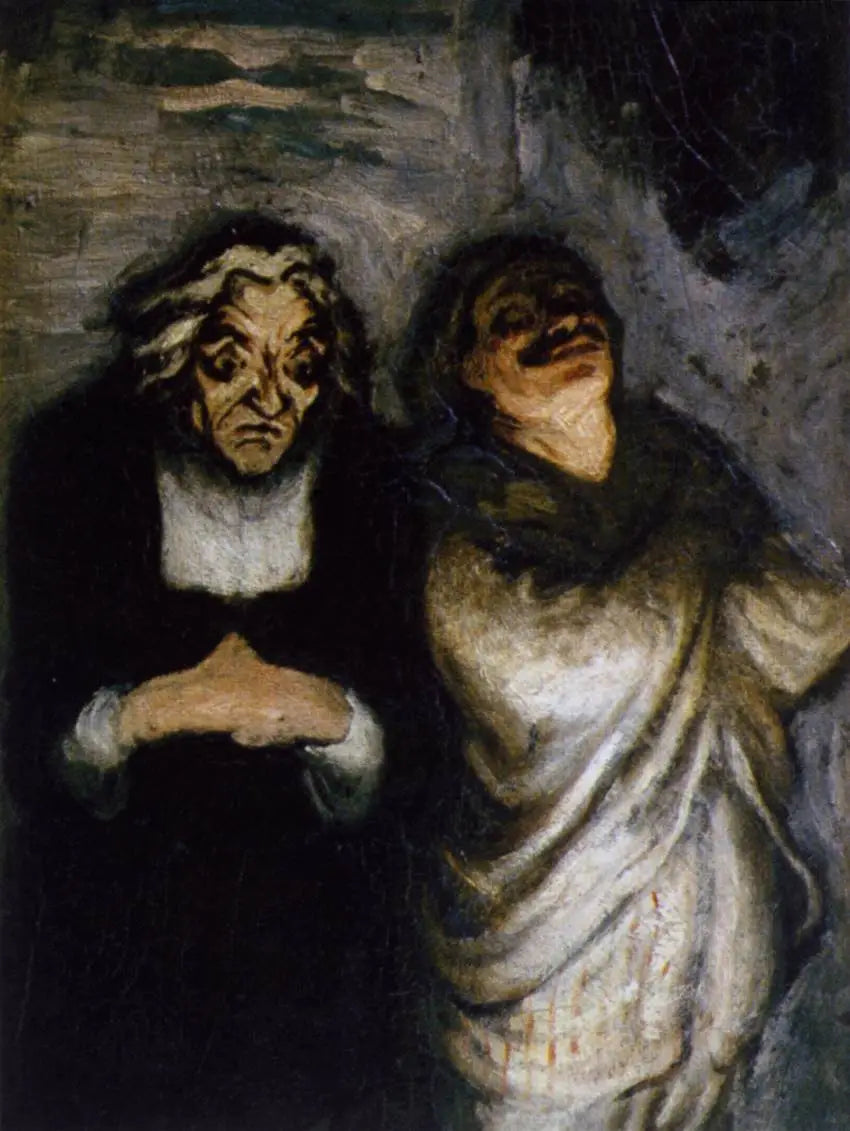 Scène de comédie - Honoré Daumier image 1 copie de tableau peinte à la main