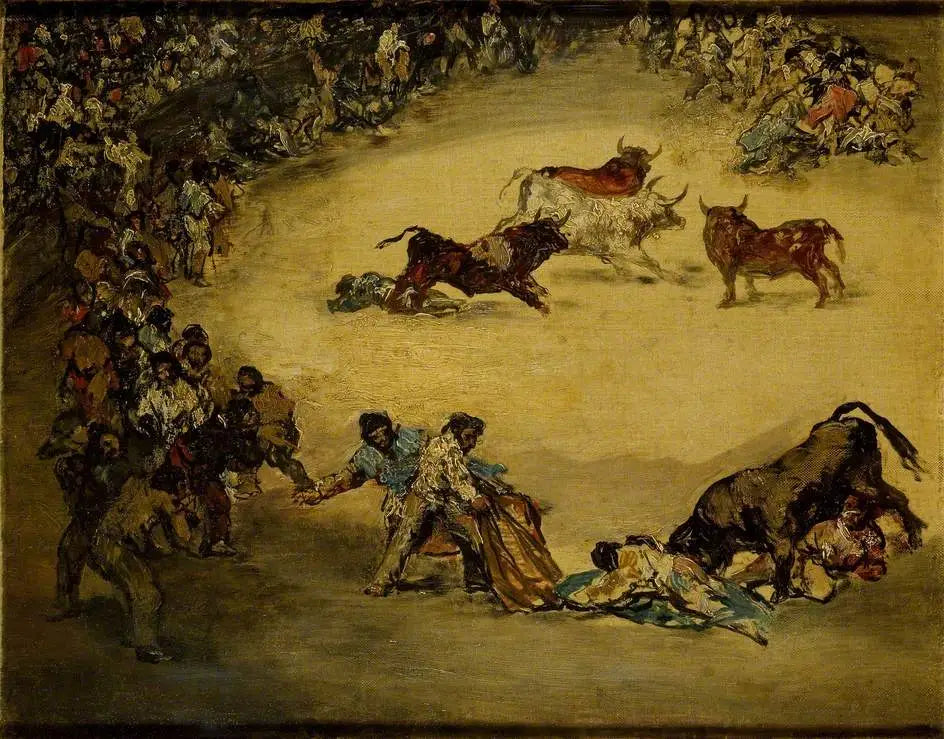 Scène de corrida : Diversión de España - Francisco de Goya image 1 tableau peint à l’huile sur toile
