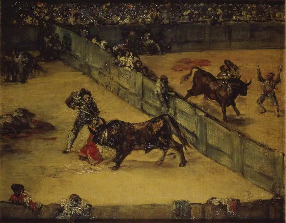 Reproduction du tableau « Scène de corrida : División de place - Francisco de Goya » par Alpha Reproduction en peinture à l’huile