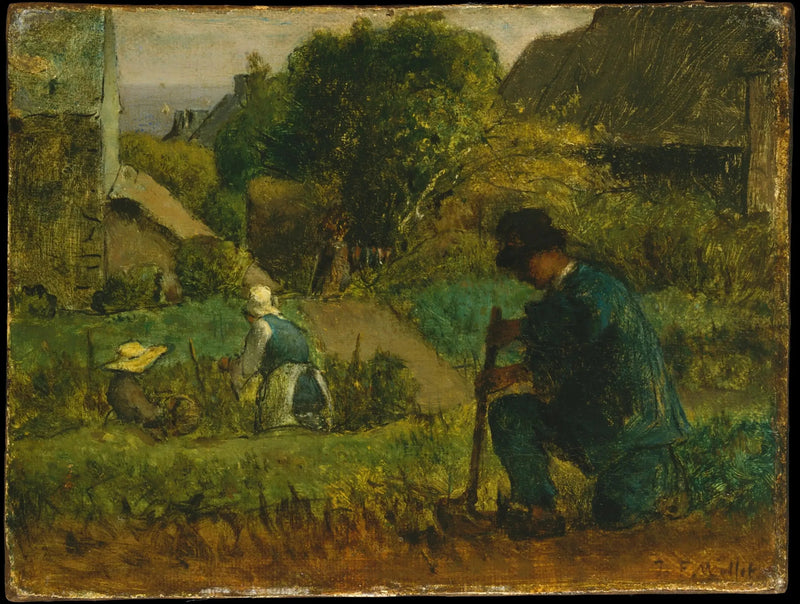 Scène de jardin - Jean-François Millet