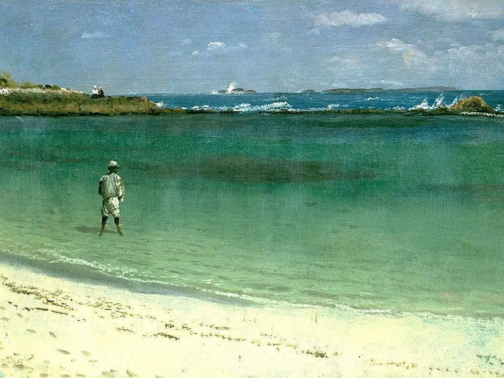 Scène de la côte des Antilles - Albert Bierstadt image 1 reproduction de peinture à l’huile