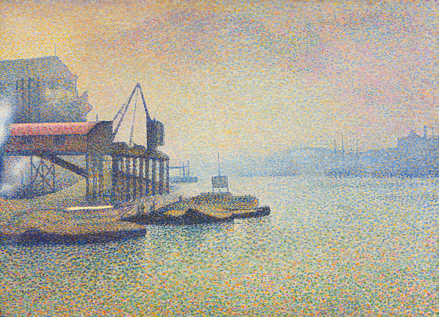 Scène de la Tamise, l'ascenseur - Georges Lemmen