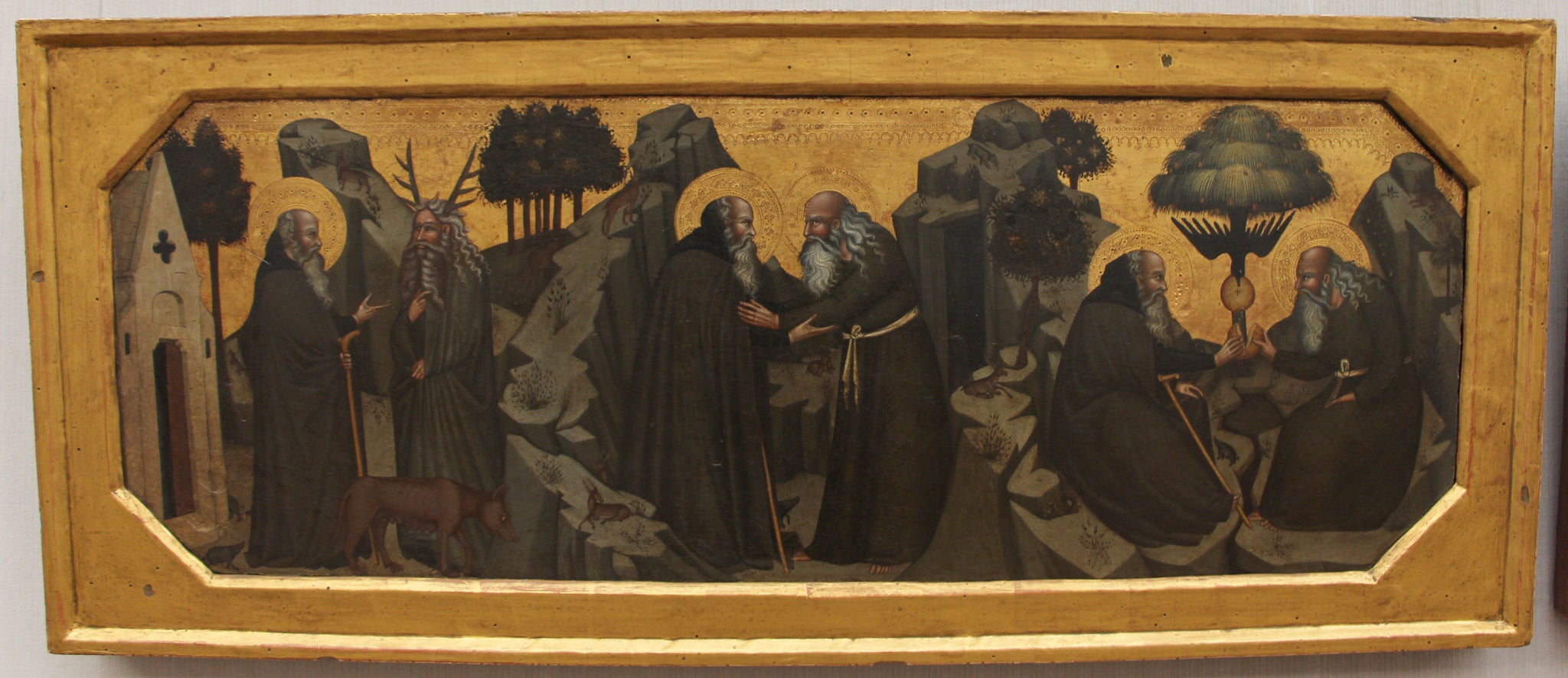 scène de la vie de Paul de Thèbes et Antony Abate - Bartolo di Fredi image 1 copie peinte à la main à l’huile