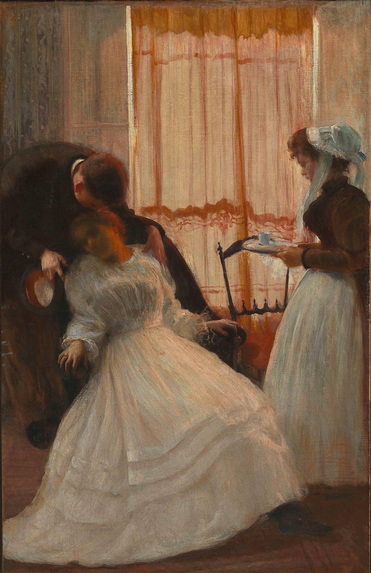 Scène de la vie quotidienne, créée lors du séjour de l'artiste à Paris - Eliseu Visconti image 1 reproduction d’œuvre d’art à l’huile
