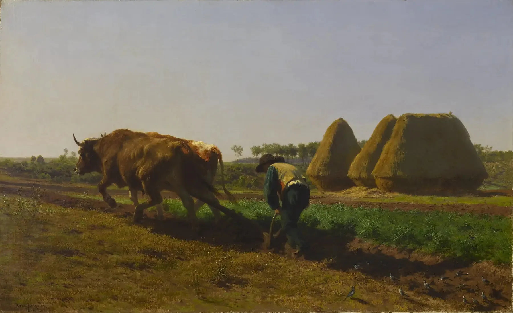 Scène de labour - Rosa Bonheur image 1 reproduction de peinture à l’huile