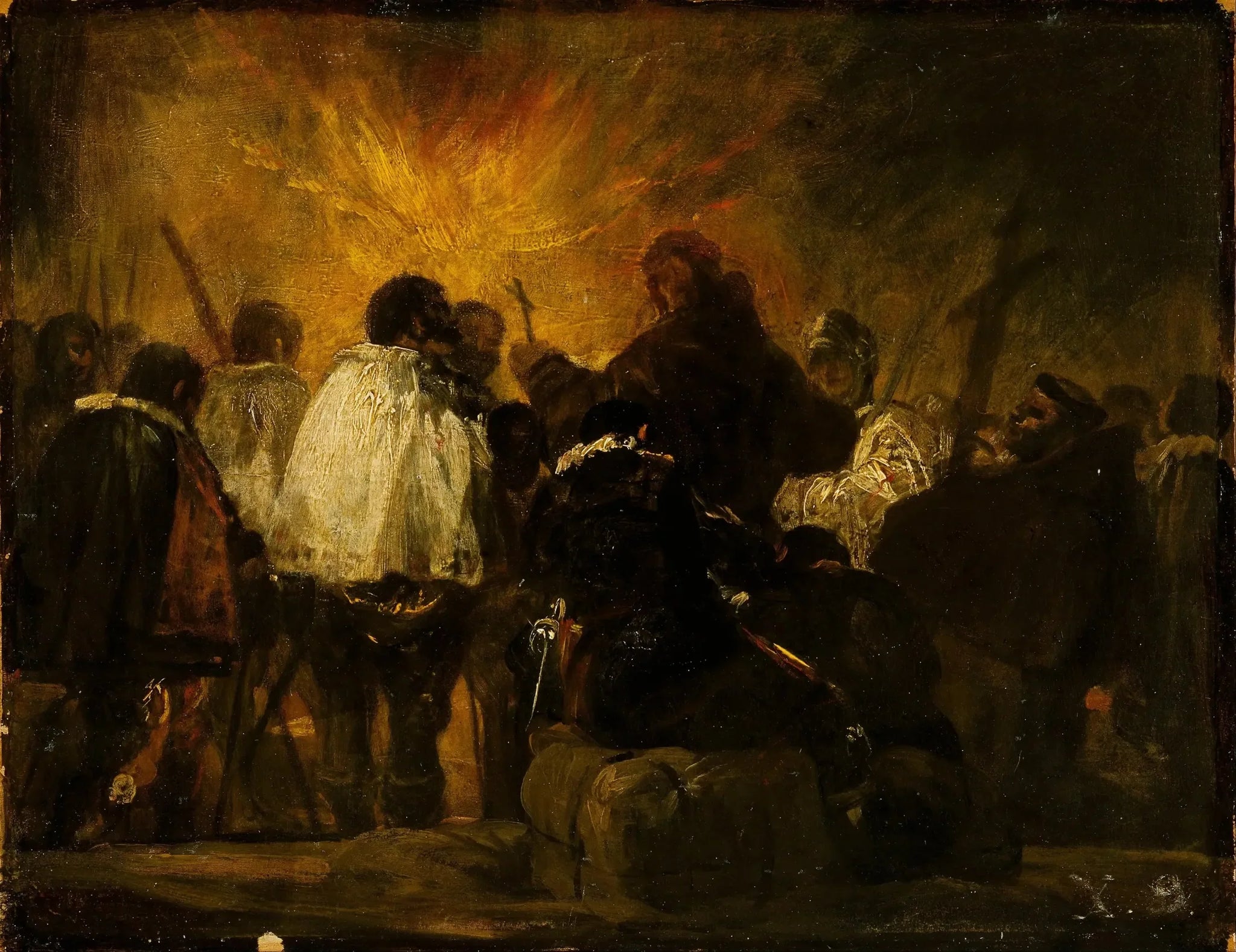 Scène de nuit de l'Inquisition - Francisco de Goya image 1 reproduction artisanale de tableau