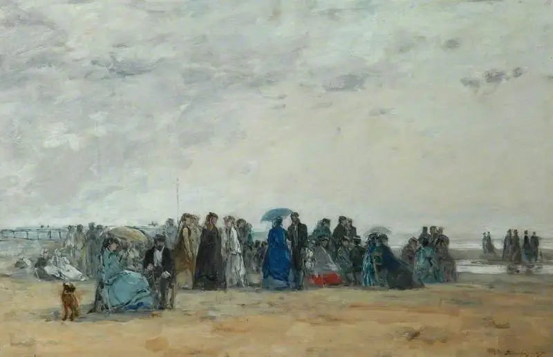 Scène de plage à marée basse - Eugène Boudin