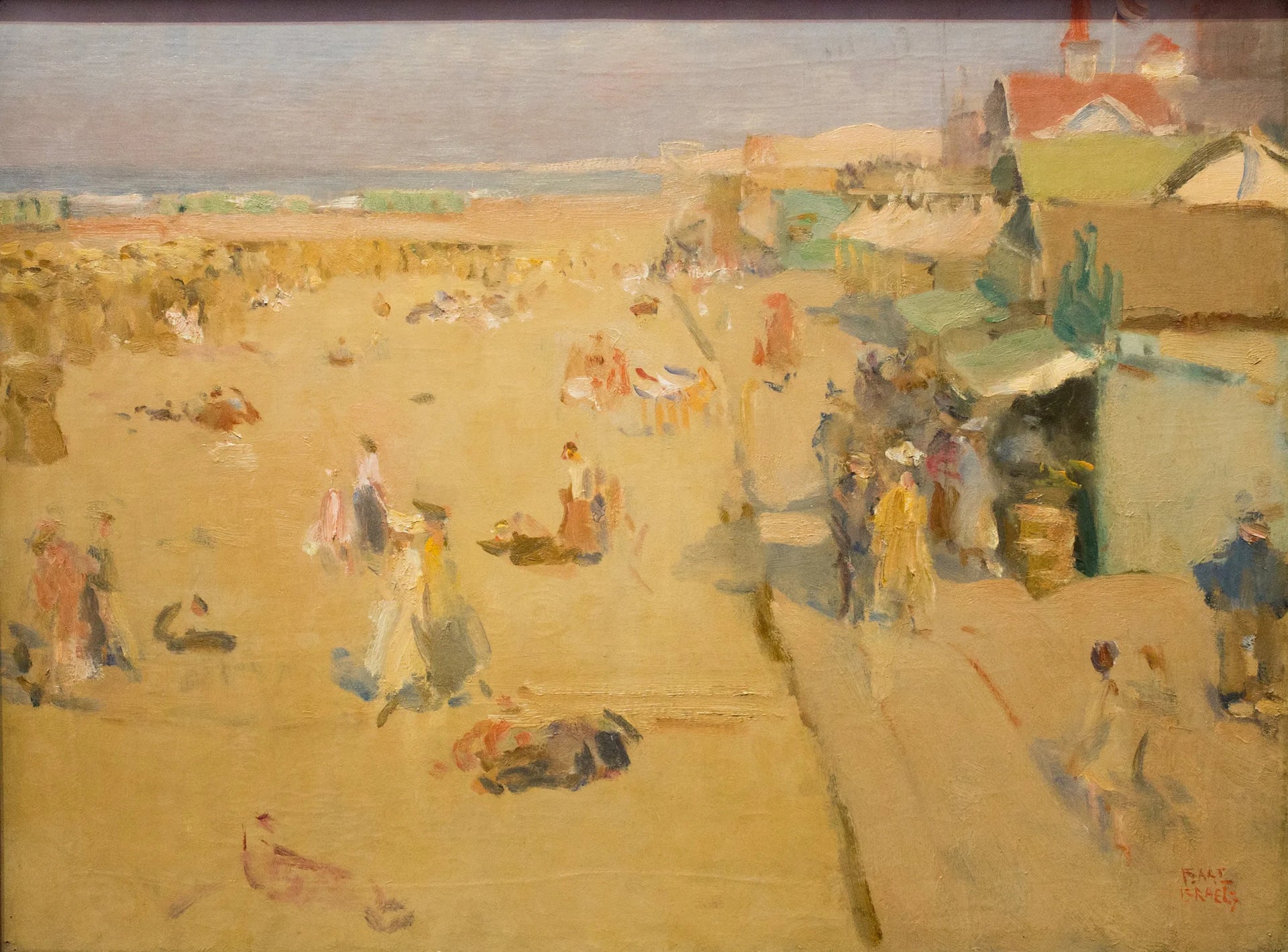 Scène de plage à Scheveningen - Isaac Israëls image 1 copie de tableau peinte à la main
