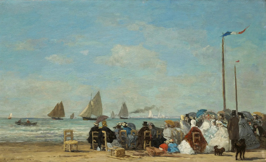 Scène de plage à Trouville - Eugène Boudin
