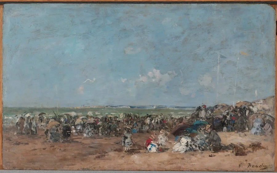 Scène de plage à Trouville - Eugène Boudin