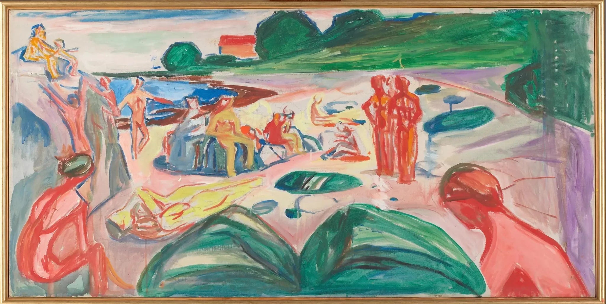 Scène de plage - Edvard Munch image 1 copie peinte à la main à l’huile