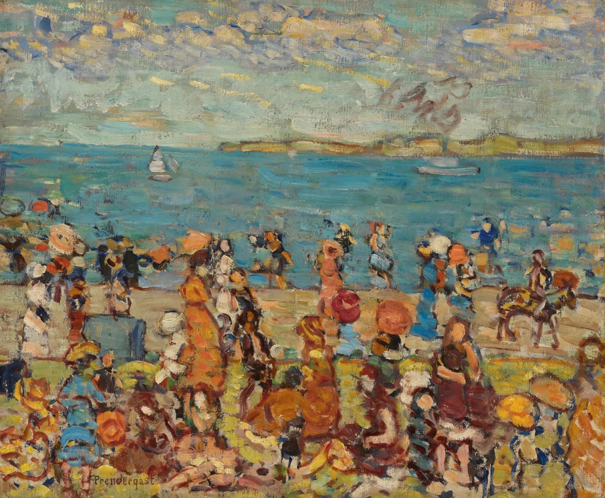Scène de plage - Maurice Prendergast image 1 reproduction de peinture à l’huile