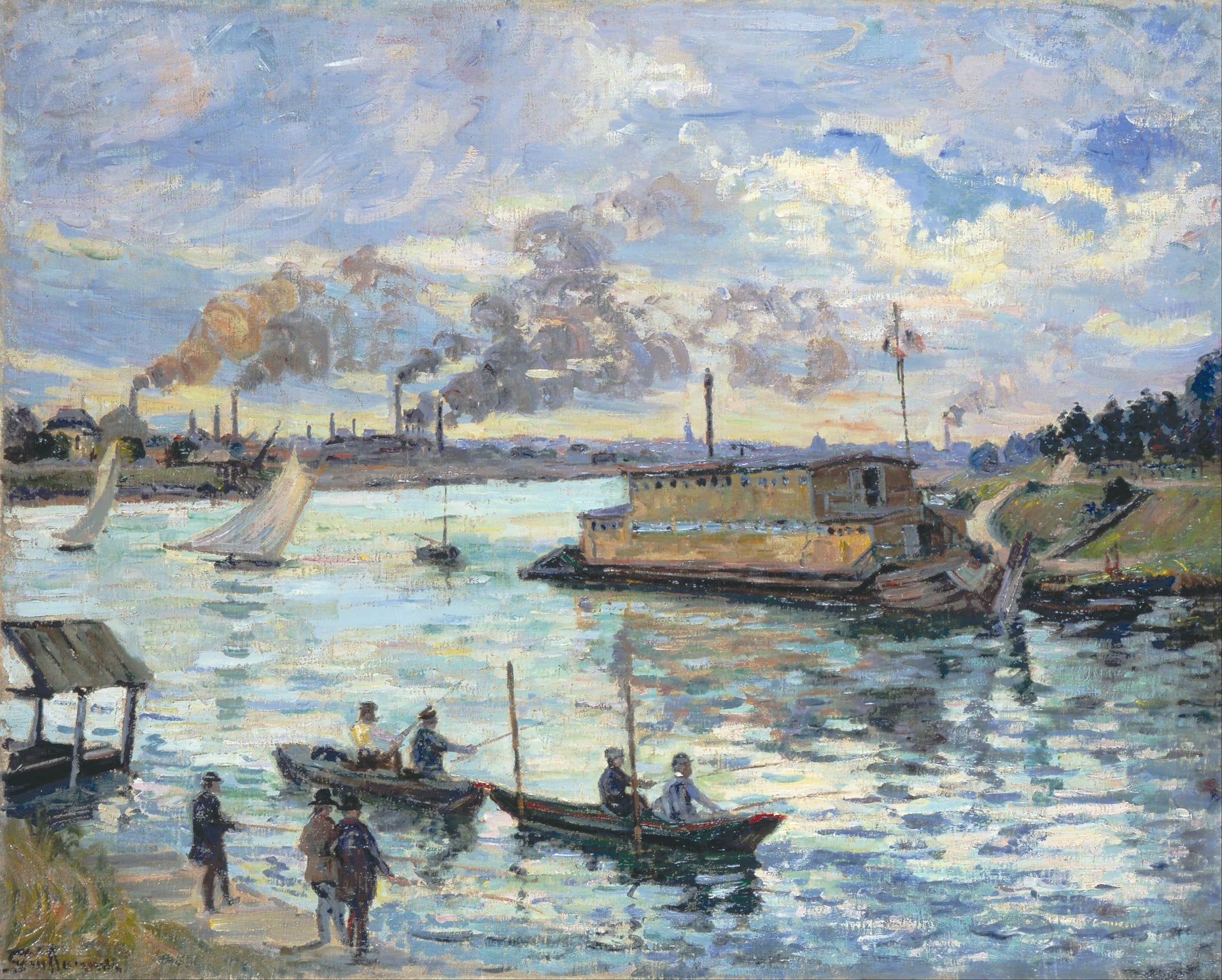 Scène de rivière - Armand Guillaumin image 1 tableau peint à l’huile sur toile